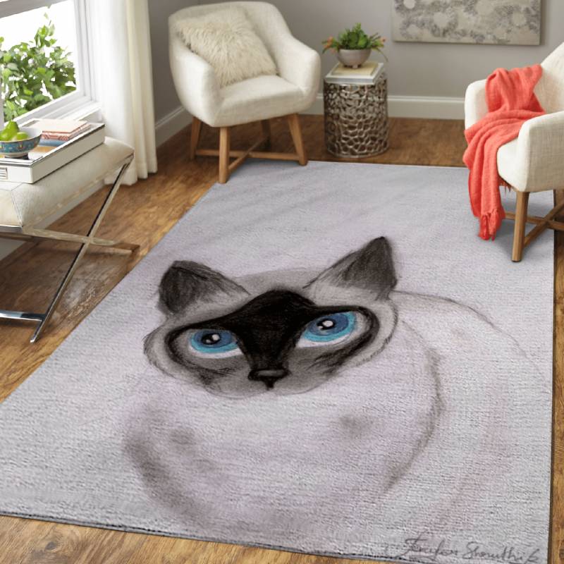 Siamese cat – Realistic Animals Area Rug Carpet