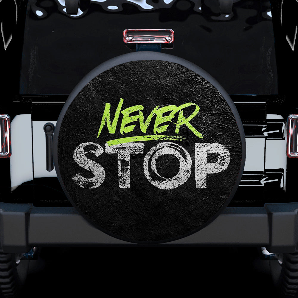 Never Stop Jeep Car Spare Tire Cover Gift For Campers