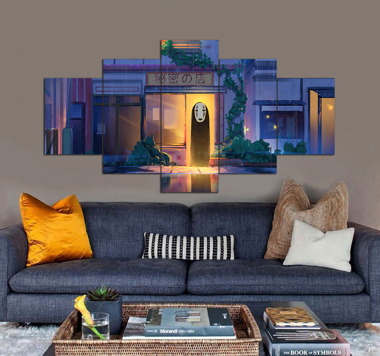 Kaonashi Spirited Away Anime 3D 5 piece canvas art