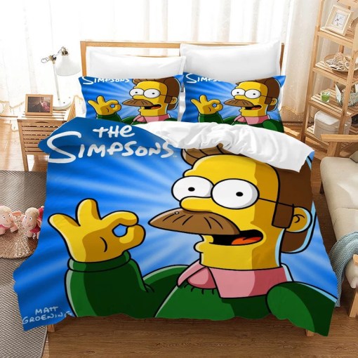 Anime The Simpsons Homer J Simpson 11 Duvet Cover Pillowcase Home Decor 3D Bedding Set