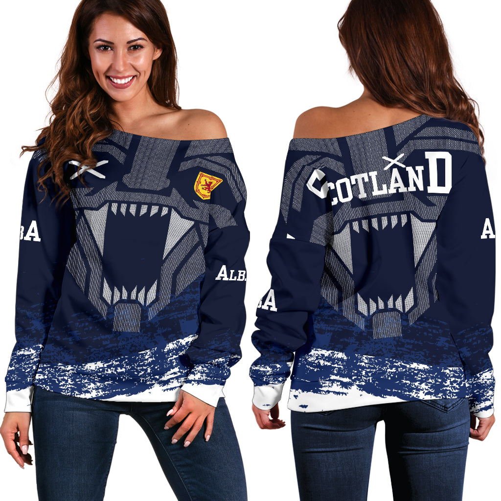 1Stscotland Off Shoulder Sweaters – Strong Lion A15