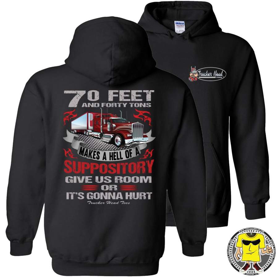 Give Us Room Or It’s Gonna Hurt! Funny Trucker Hoodie