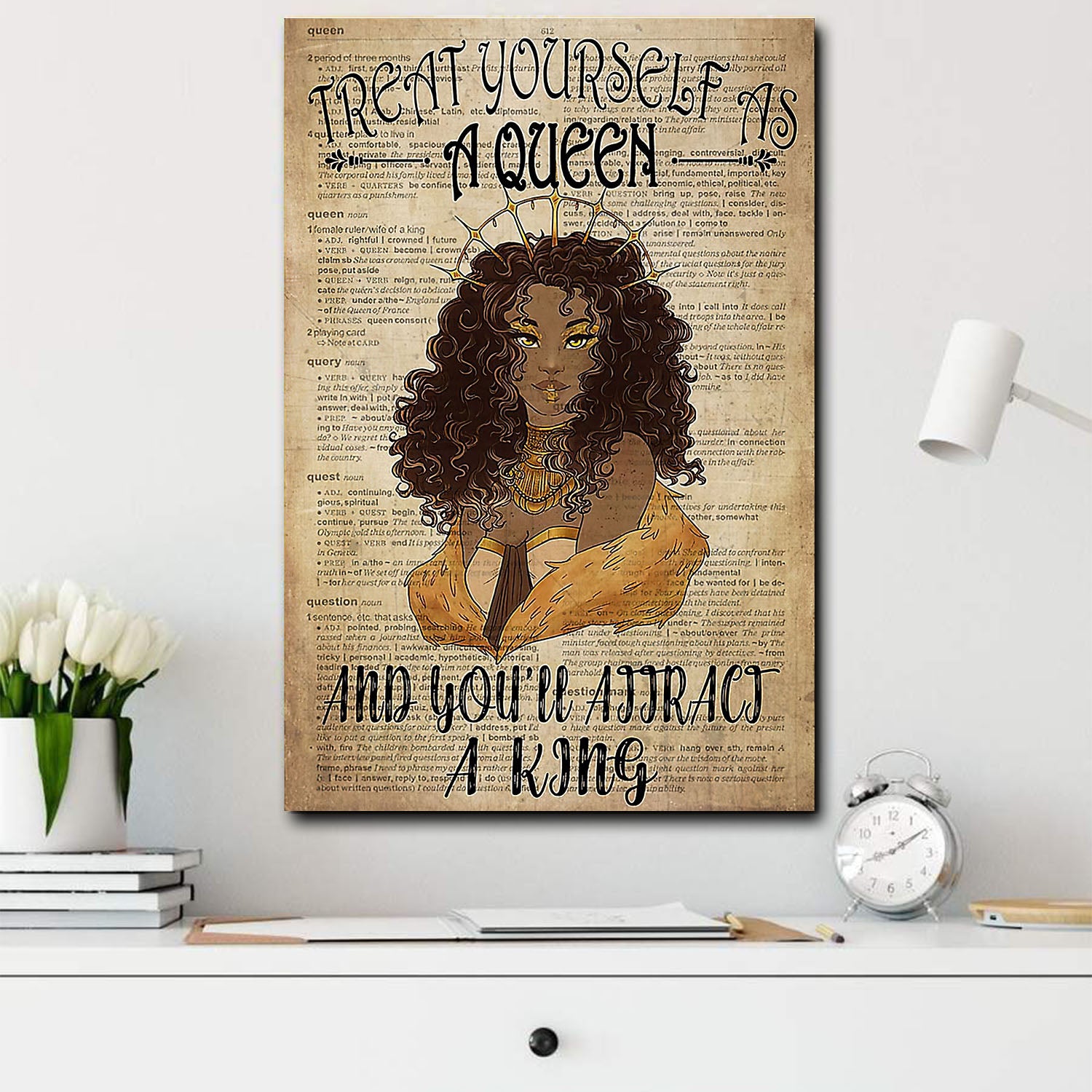 Africa Canvas Design Treat Yourself As A Queen African Inspired Home Decor