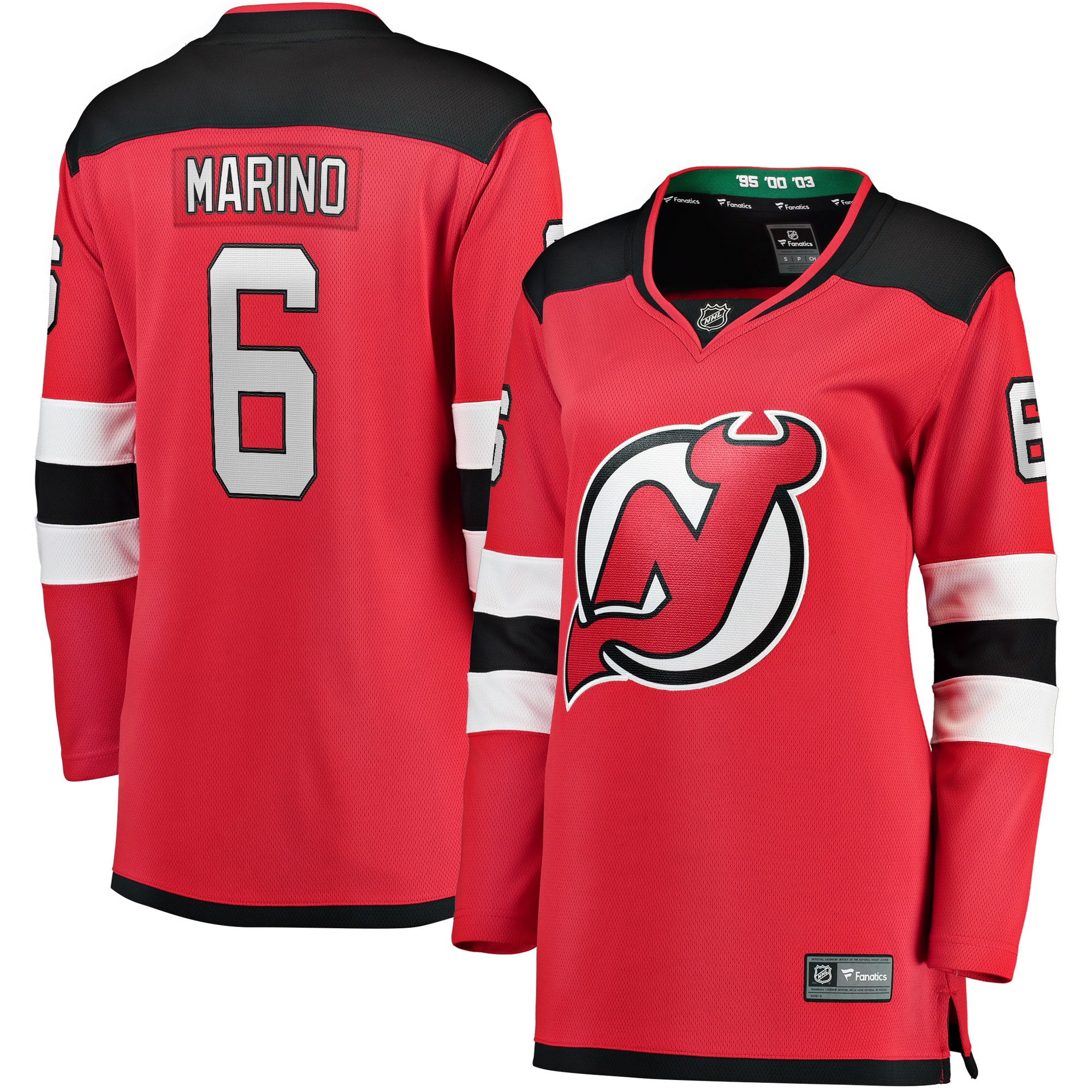 John Marino New Jersey Devils Branded Women's Home Breakaway Player Jersey – Red