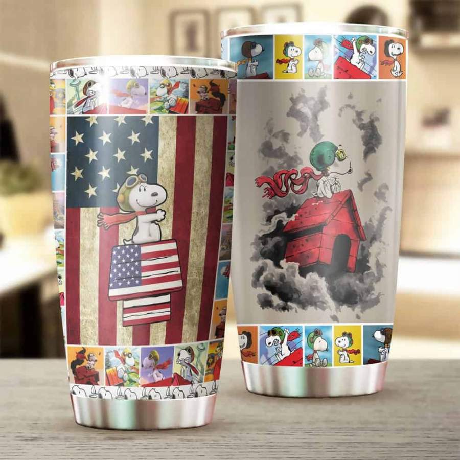 [Stainless Steel Tumbler 20 Oz] SNOOPY01 Snoopy Stainless Steel Tumbler, Snoopy Stainless Steel Mug Autism Father Day gifts, Mother Day gift
