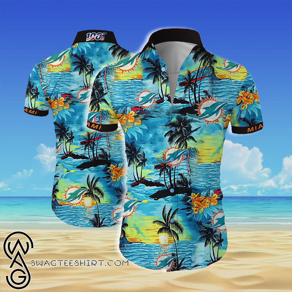 Miami Dolphins Team All Over Printed Hawaiian Shirt