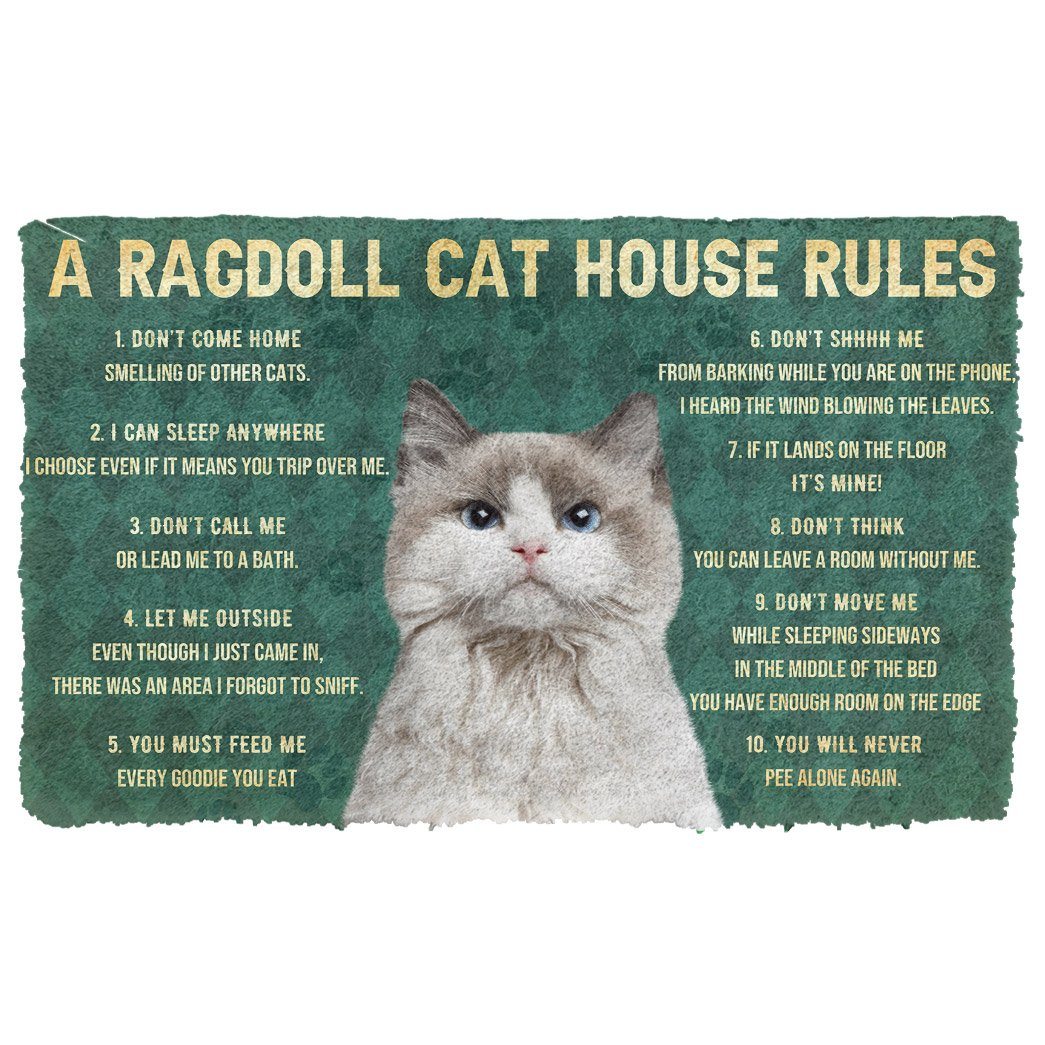 Gearhumans  Gearhuman 3D House Rules Ragdoll Cat Doormat