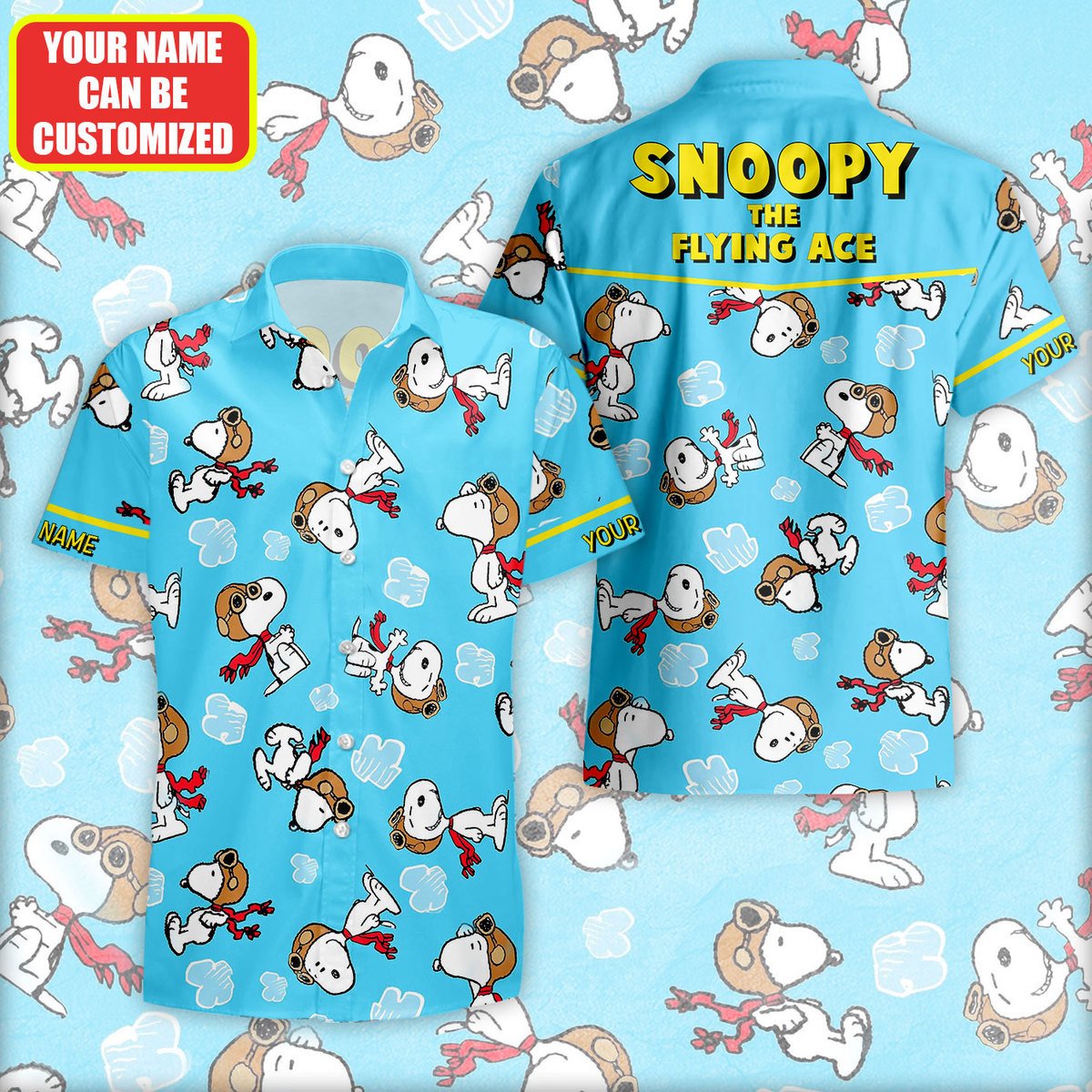 Snp The Flying Ace Tropical Hawaii Shirt Beach Short S250801