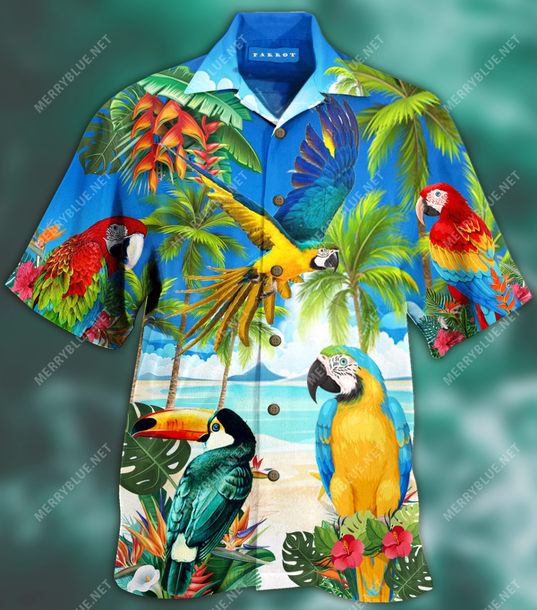 Parrots High By The Beach Unisex Hawaii Shirt Ha100794