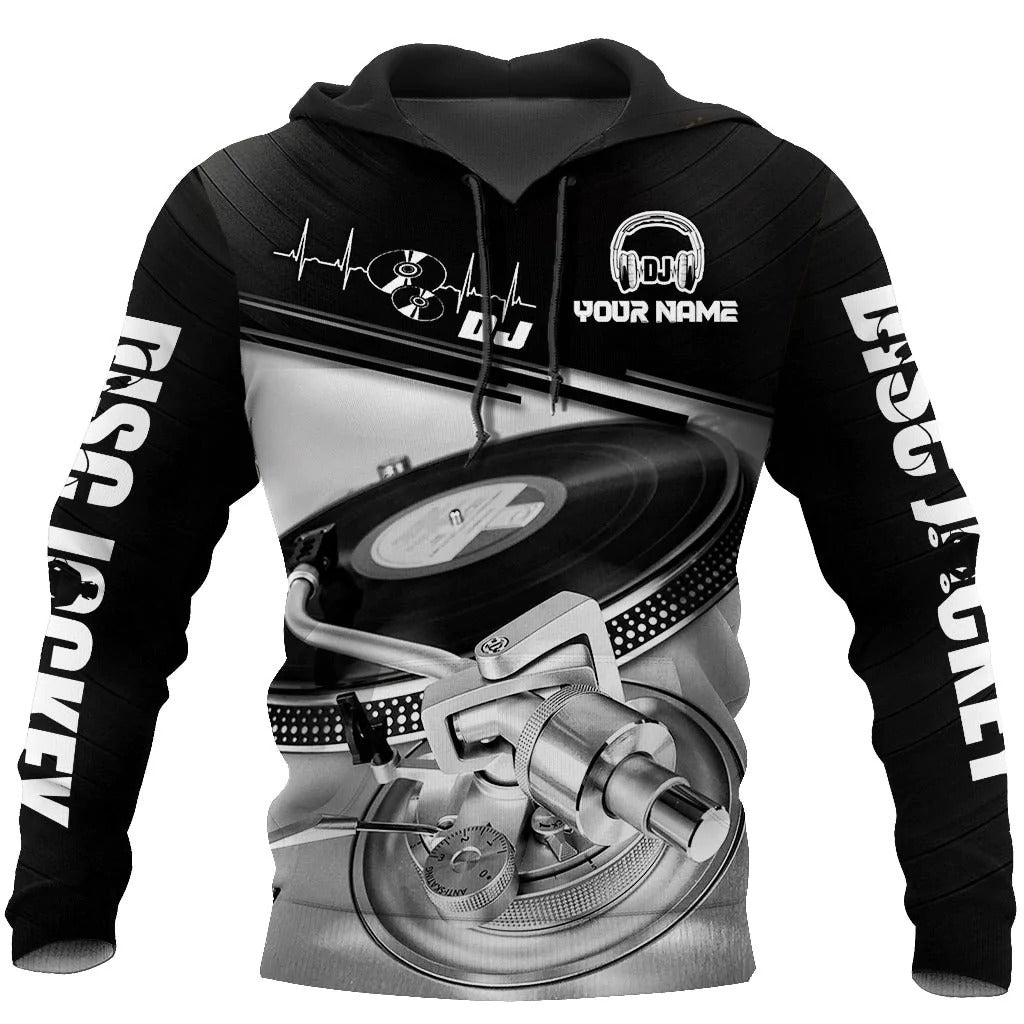 Custom 3D Dj Shirt, Edm Dj Equipment 3D Zip Hoodie, Disc Jockey Shirt, Gift For Dj Friend