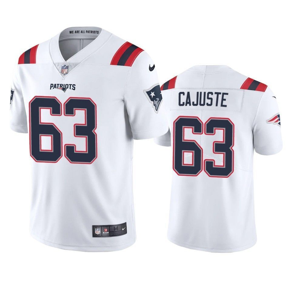 New England Patriots Yodny Cajuste White 2021 Vapor Limited Mens 3D Jersey