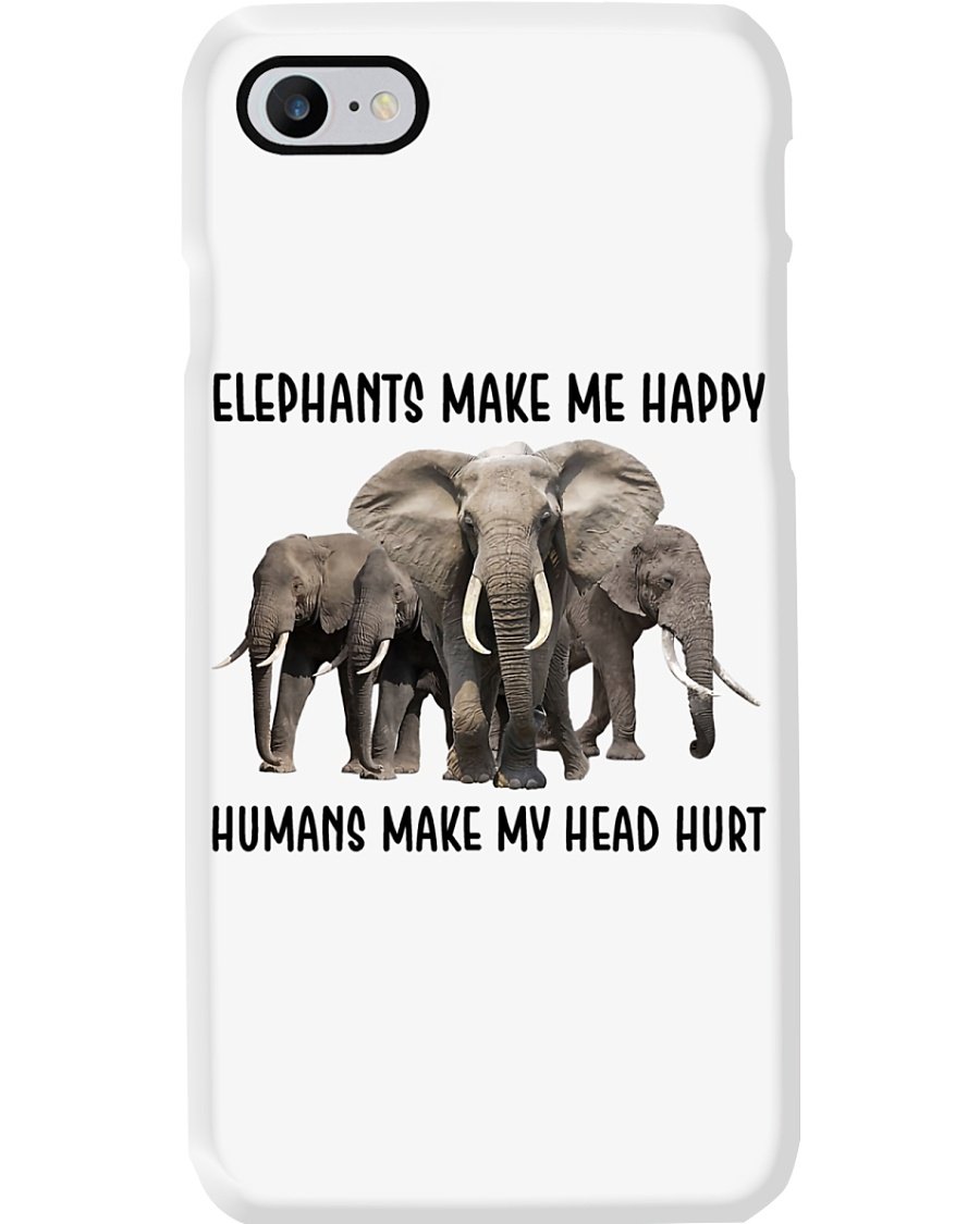 Elephants Make Me Happy Phone Case