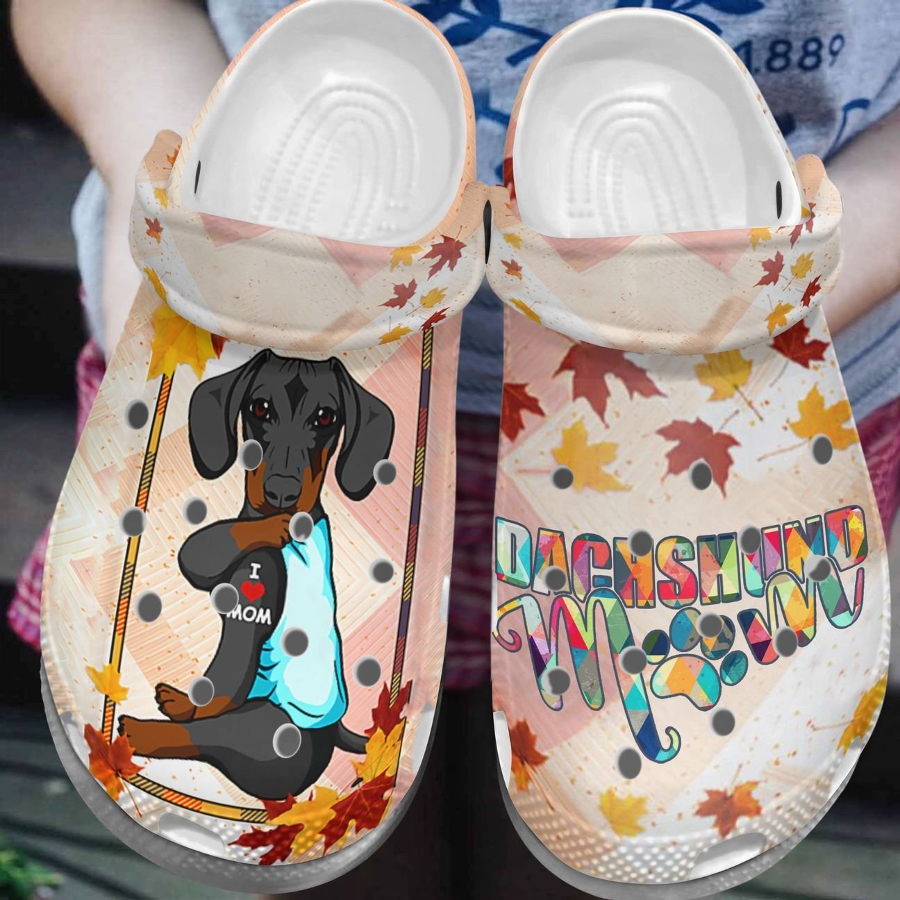 Dachshund Personalized Clog, Custom Name, Text, Color, Number Fashion Style For Women, Men, Kid, Print 3D Dachshund Mom