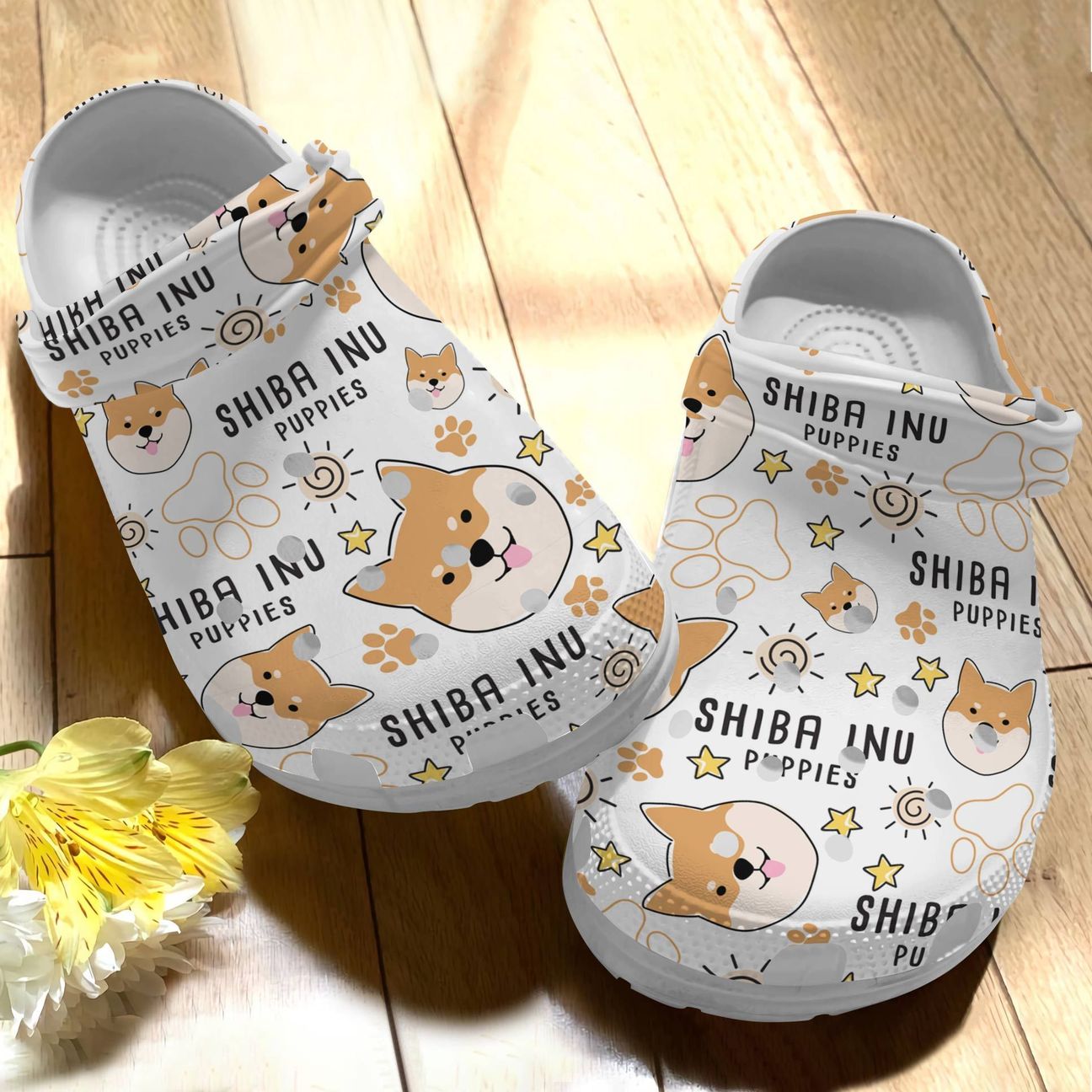 Dog Personalize Clog, Custom Name, Text, Fashion Style For Women, Men, Kid, Print 3D Shiba Inu V4