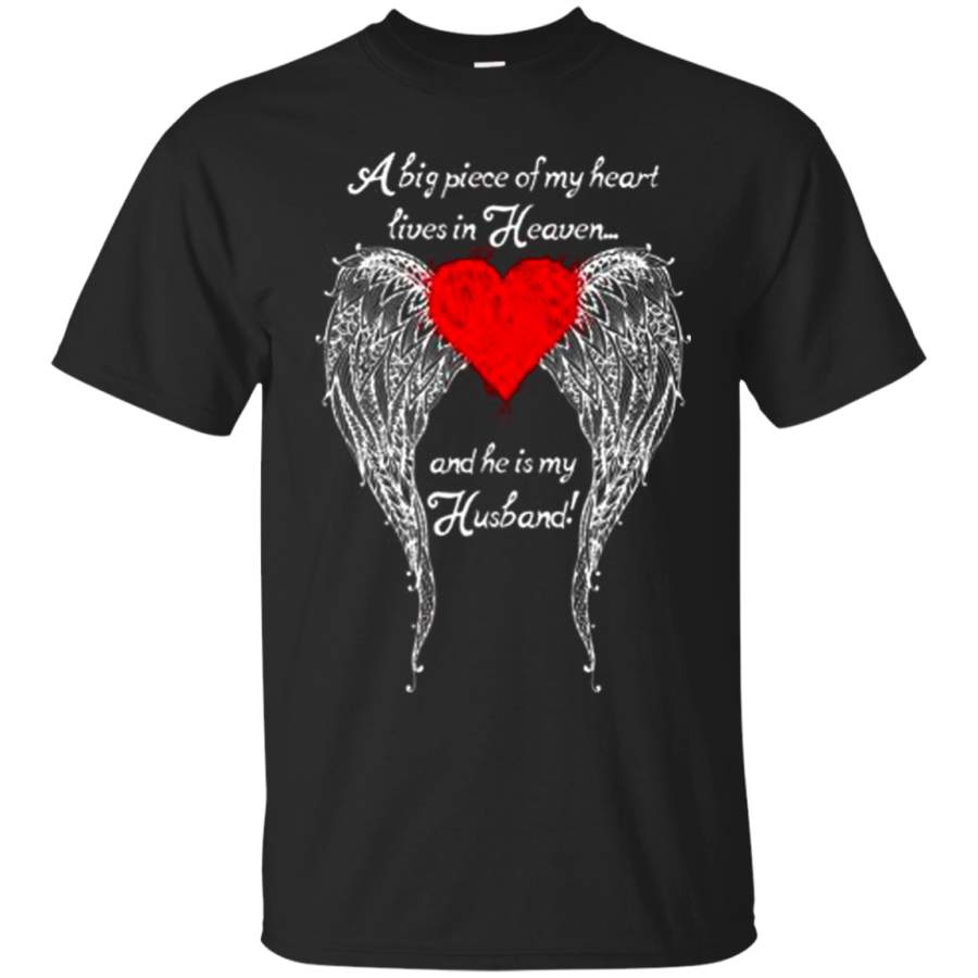 AGR A Big Piece Of My Heart Lives In Heaven And He Is My Husband T Shirt Hoodie Sweater