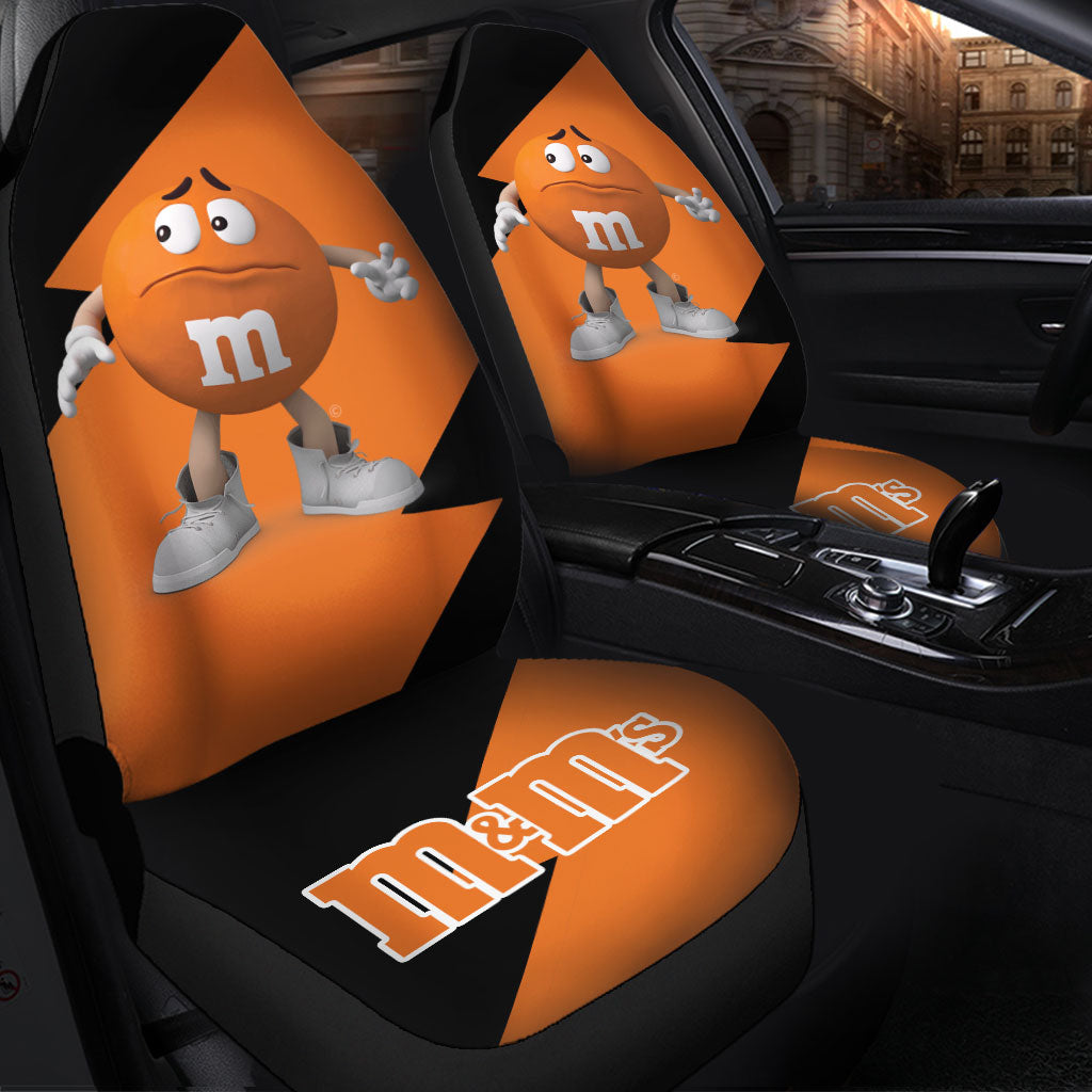 M&M’S Candy Ice Cream Cones Chocolate Orange Car Seat Covers Custom Car Accessories