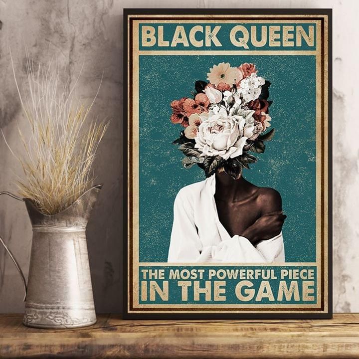 Black Queen The Most Powerful Piece In The Game Home Living Room Wall Decor Vertical Poster Canvas