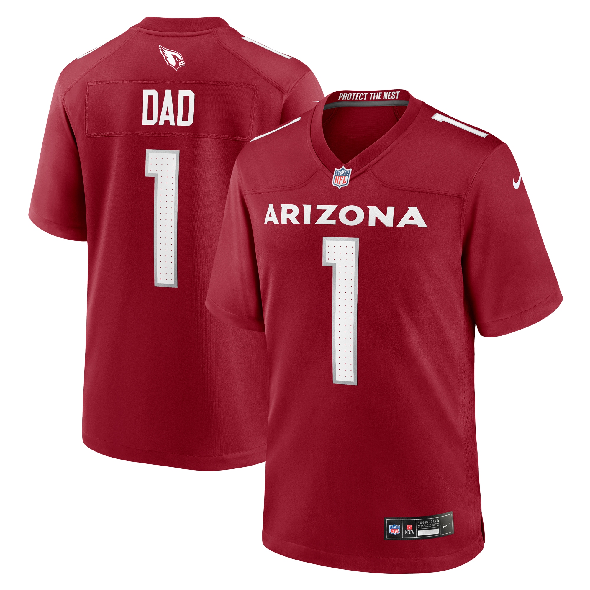 Number 1 Dad Arizona Cardinals Game Jersey – Cardinal