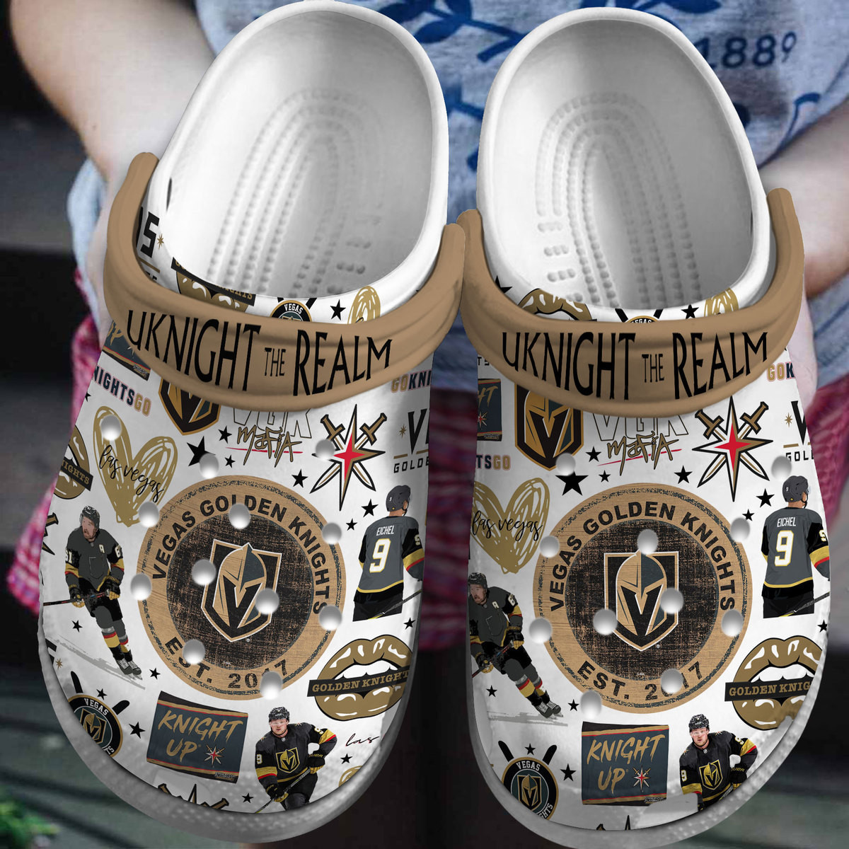 Vegas Golden Knights NHL Sport Crocs Crocband Clogs Shoes Comfortable For Men Women and Kids 3