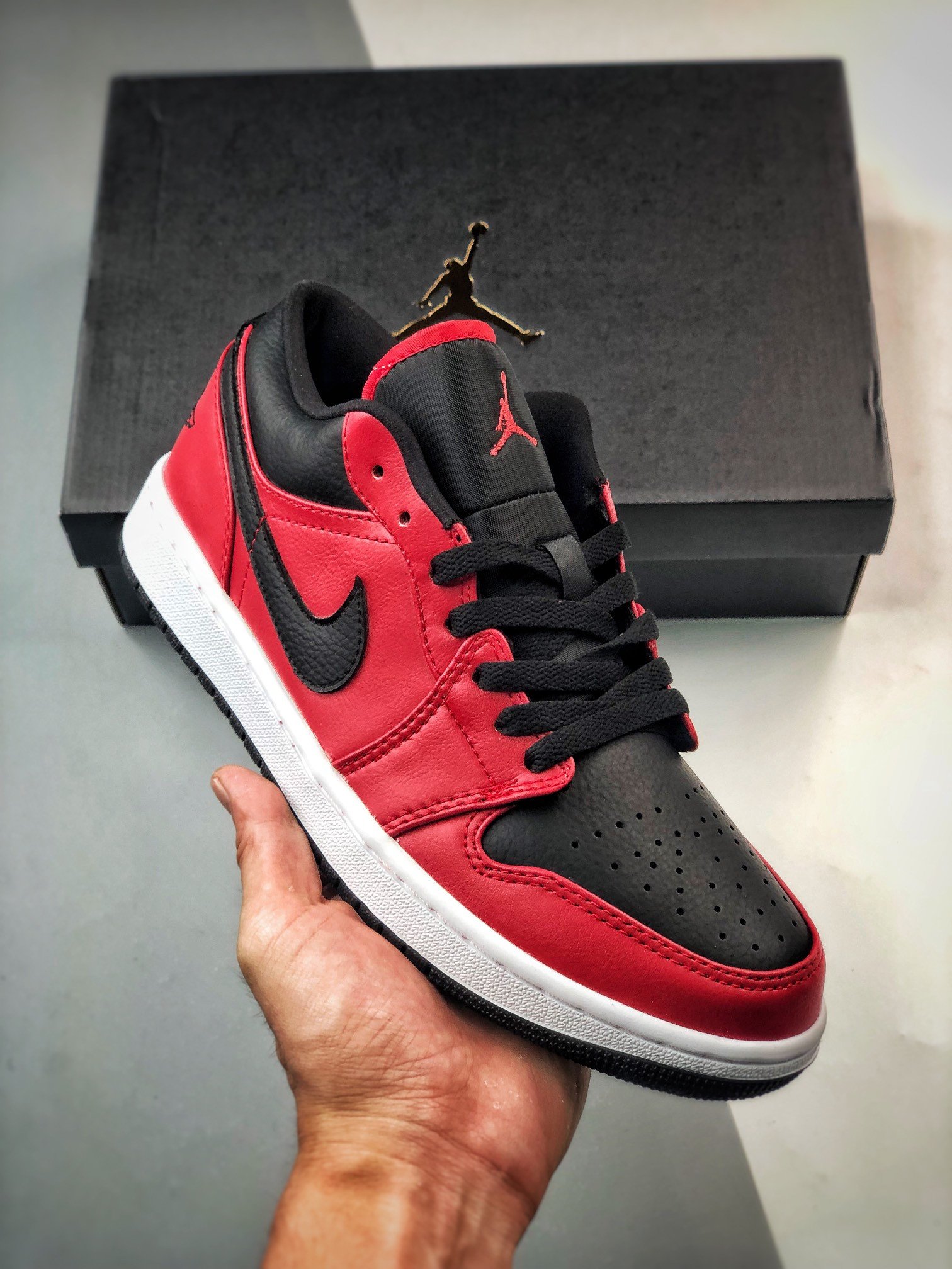 JD 1 Low Gym RedBlack-White 553558-605 5341937