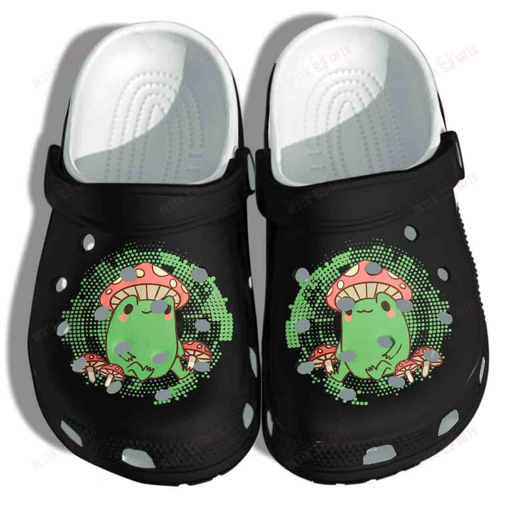 Frog With Mushroom Hat Crocs Classic Clogs Shoes – Justbeperfect_Shop