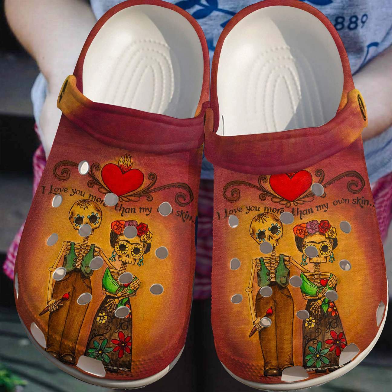 Skull Personalize Clog, Custom Name, Text, Fashion Style For Women, Men, Kid, Print 3D More Than My Own Skin