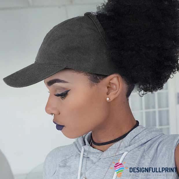 Black American Gift Natural Hair Ponytail Baseball Cap For Black Queens Proud Of My Melanin