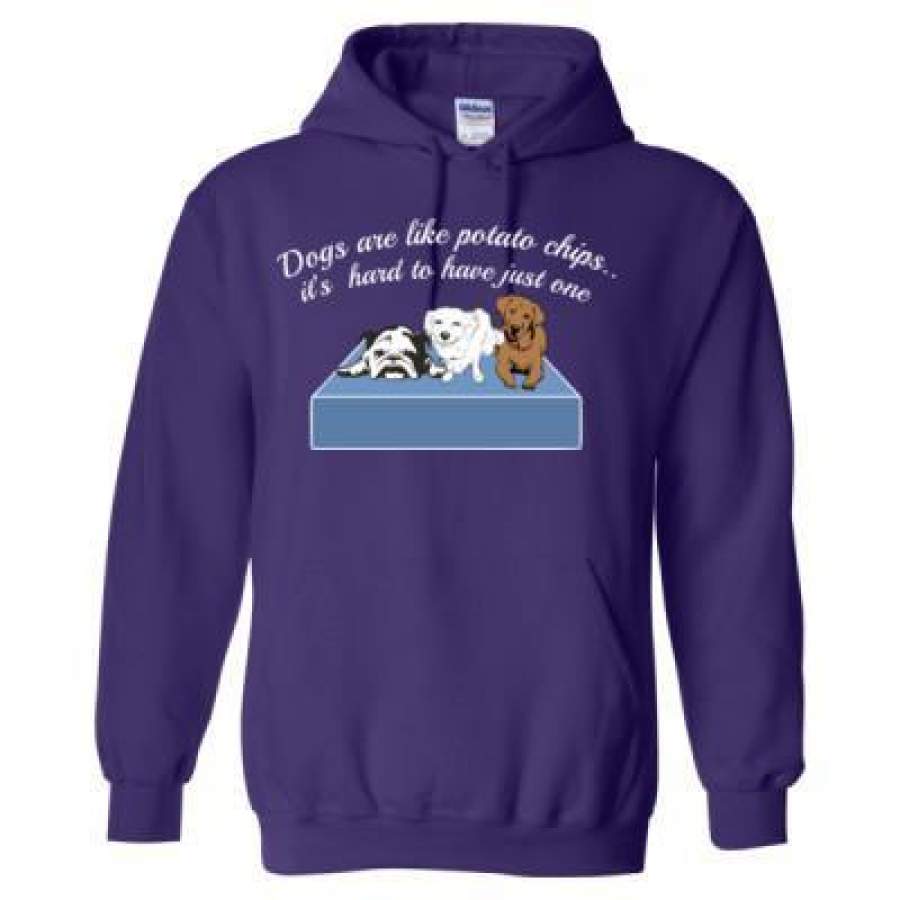 AGR Dogs Are Like Potato Chips Its Hard To Have Just One – Heavy Blend™ Hooded Sweatshirt