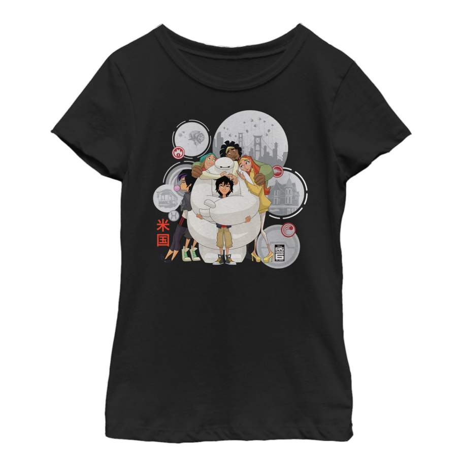 Big Hero 6 Girl’s Group Hug  T Shirt