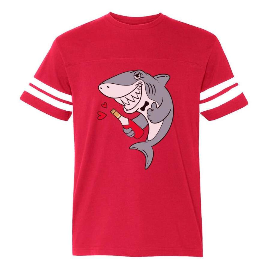 Valentine’s Day Romantic Shark Doo Doo Football Jersey T-Shirt