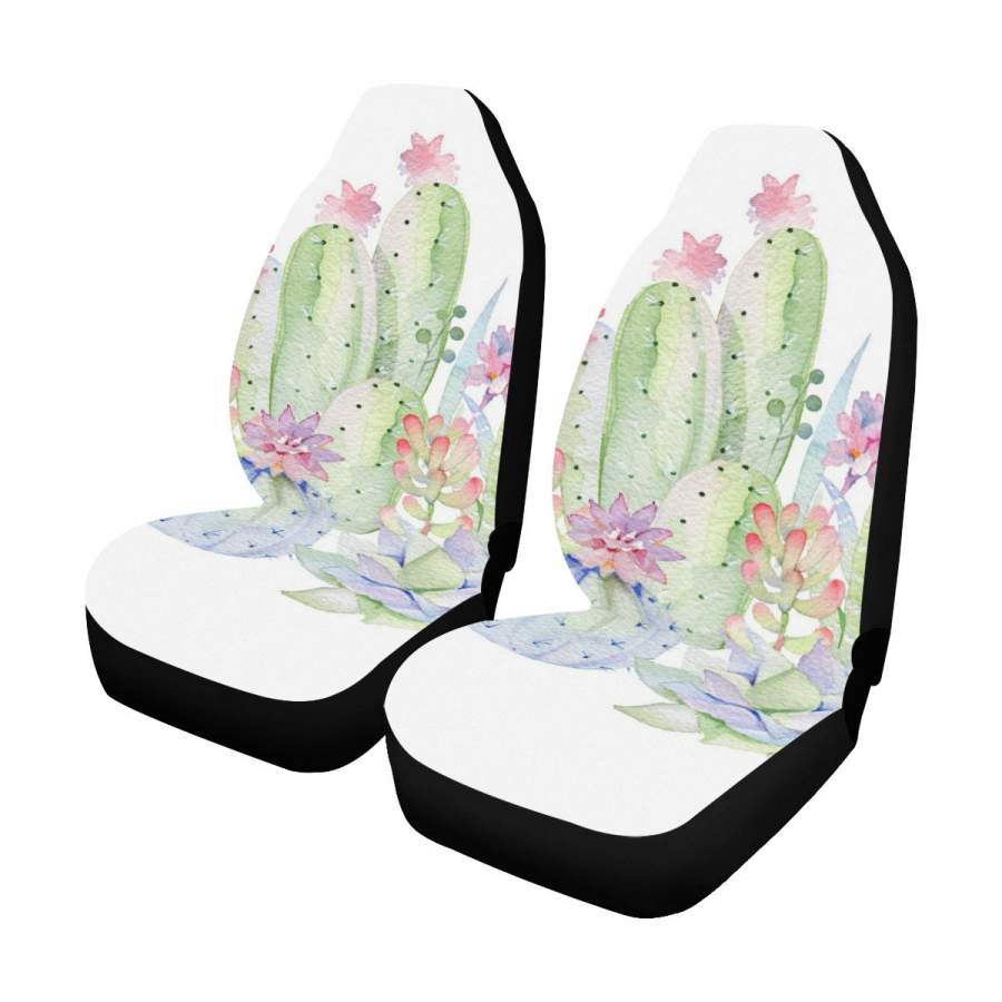 Cactus Car Seat Covers (Set of 2 ) Universal Fit Most Cars Trucks and SUVs