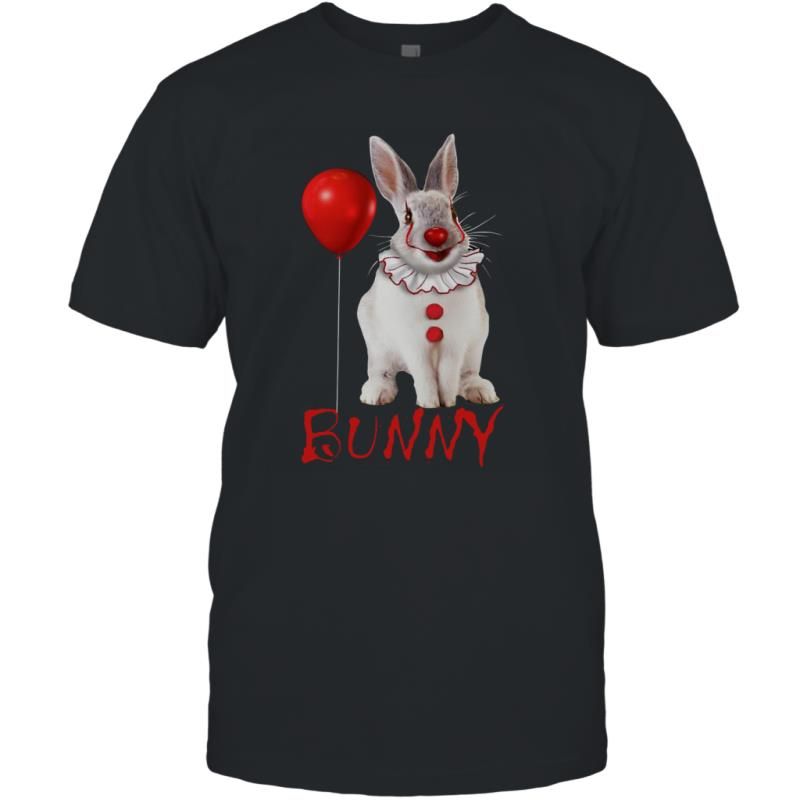 Bunny IT Clown Face Pennywise Parody Horror Halloween Shirt T-Shirt