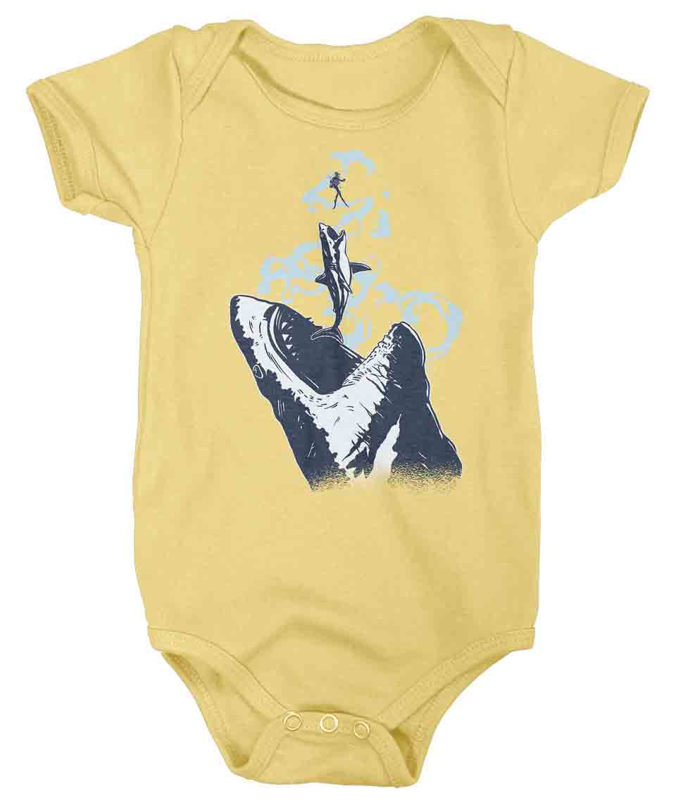 Baby Megalodon Shirt Shark Creeper Great White Bodysuit Diving Diver Hipster One Piece Shark Chase Gift Idea Infant Snap Suit