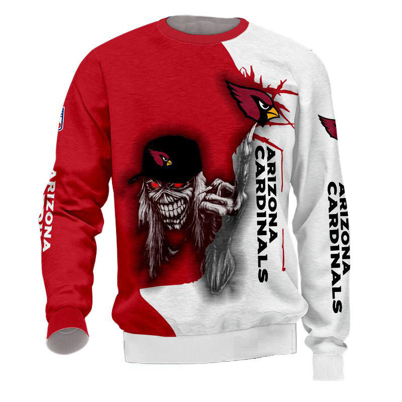 Arizona Cardinals Crewneck Sweatshirt Iron Maiden Fuck