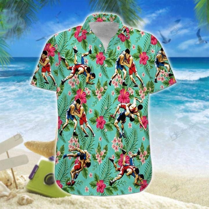 Keep Stand Force Wrestling Green Unisex Hawaii Shirts Beach Shorts Ha41631