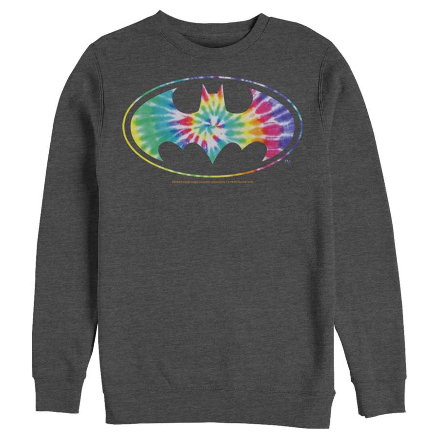 Batman Men’s Tie Dye Logo  Sweatshirt