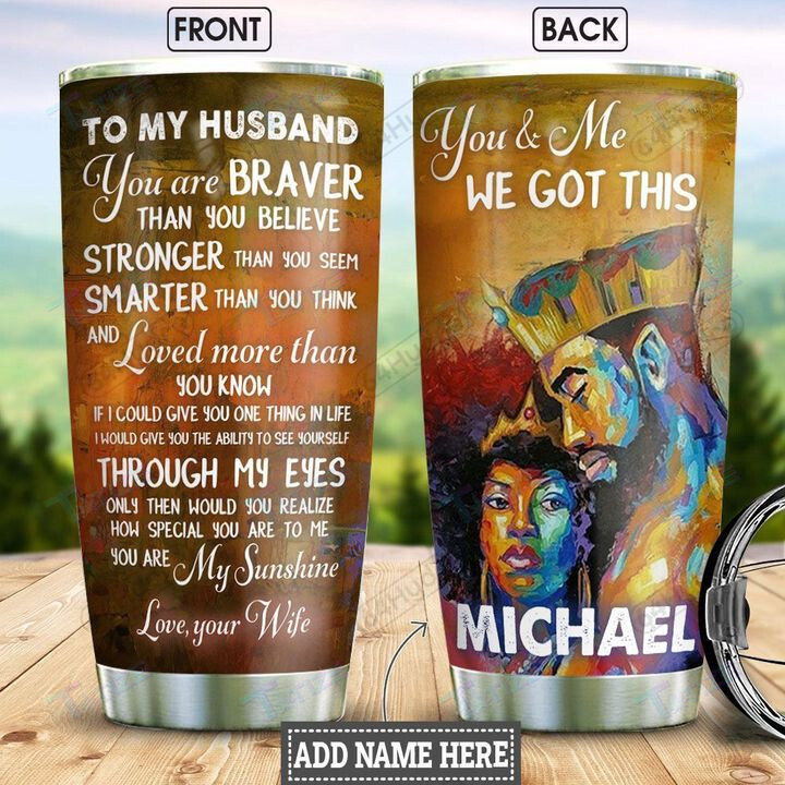 Black King And Queen Custom Name 20Oz, 30Oz Stainless Steel Tumbler