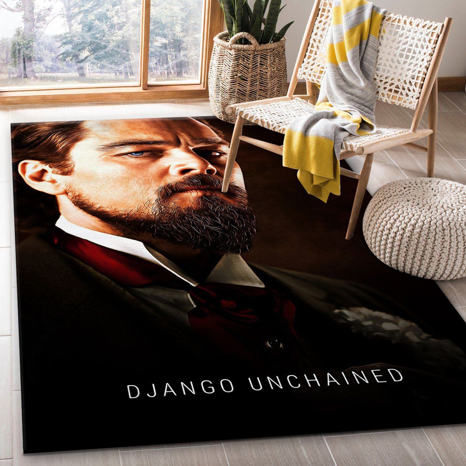 Django Unchained Area Rug Art Painting Movie Rugs US Gift Decor