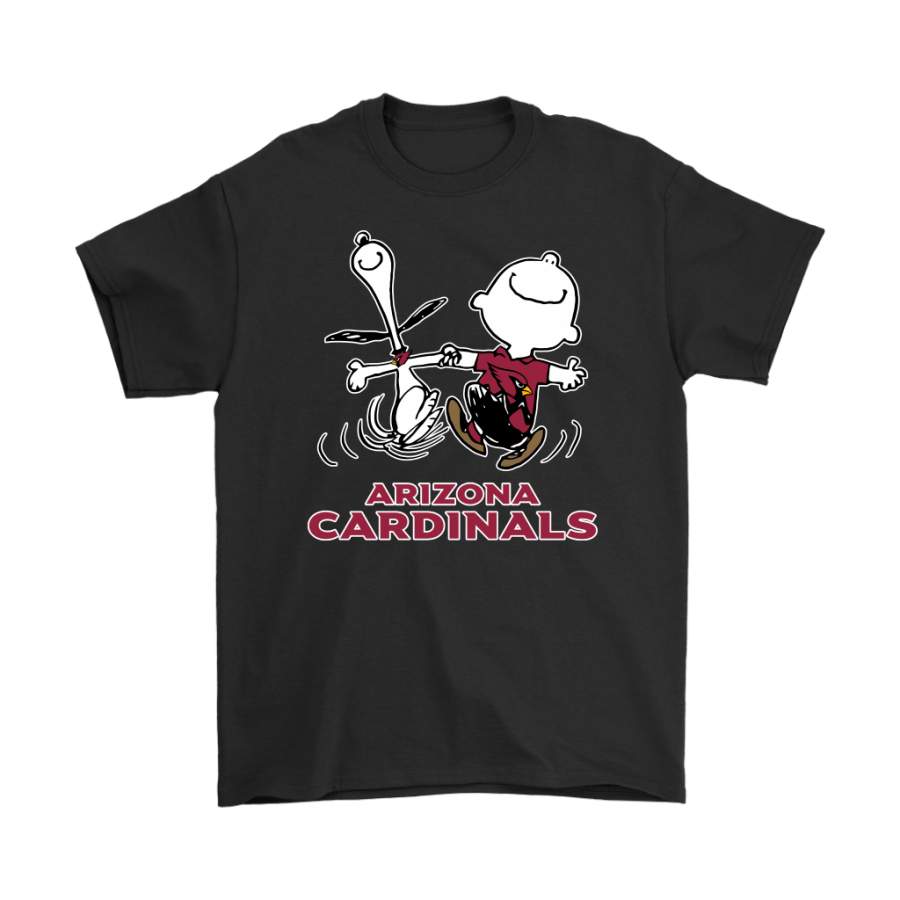 Snoopy And Charlie Brown Happy Arizona Cardinals Fans Shirts