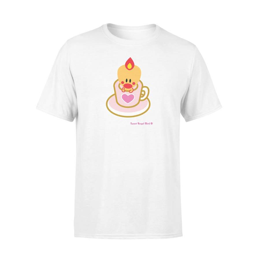 Cute Sweet Angel Bird Kawaii Coffee Cup Designer T Shirt