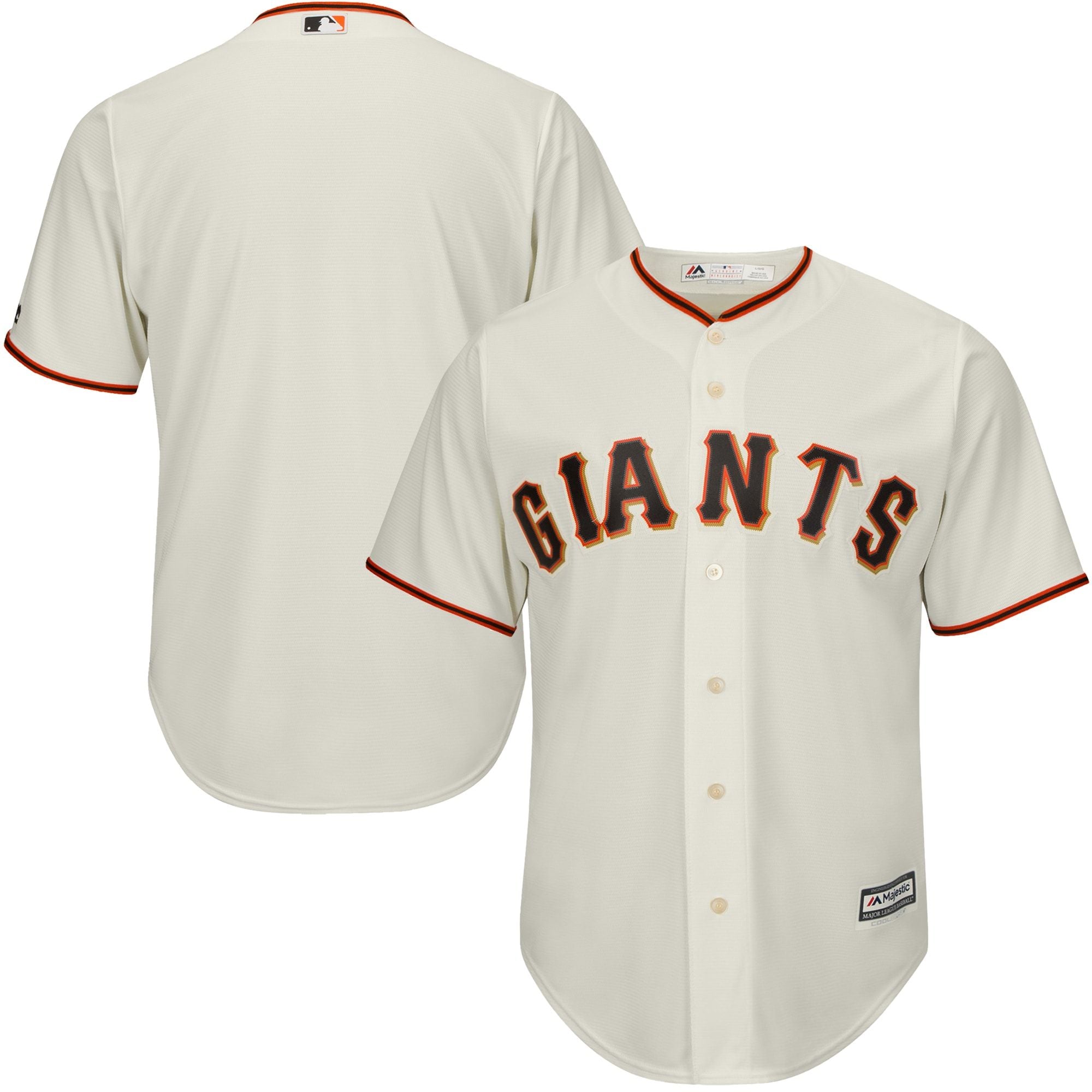 Men’S Majestic Cream San Francisco Giants Big & Tall Cool Base Team Jersey