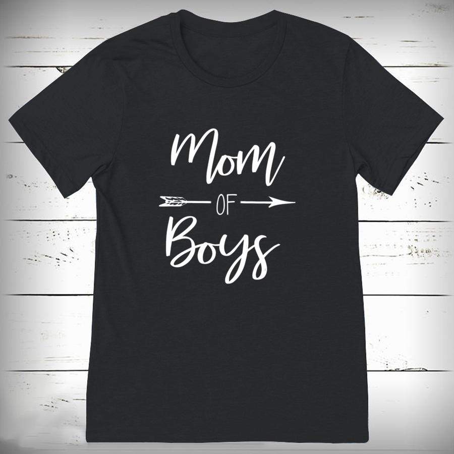 Umsuhu Mom of Boys Shirts for Women Funny Cute Mom Shirts with Sayings Mother Gifts Shirt