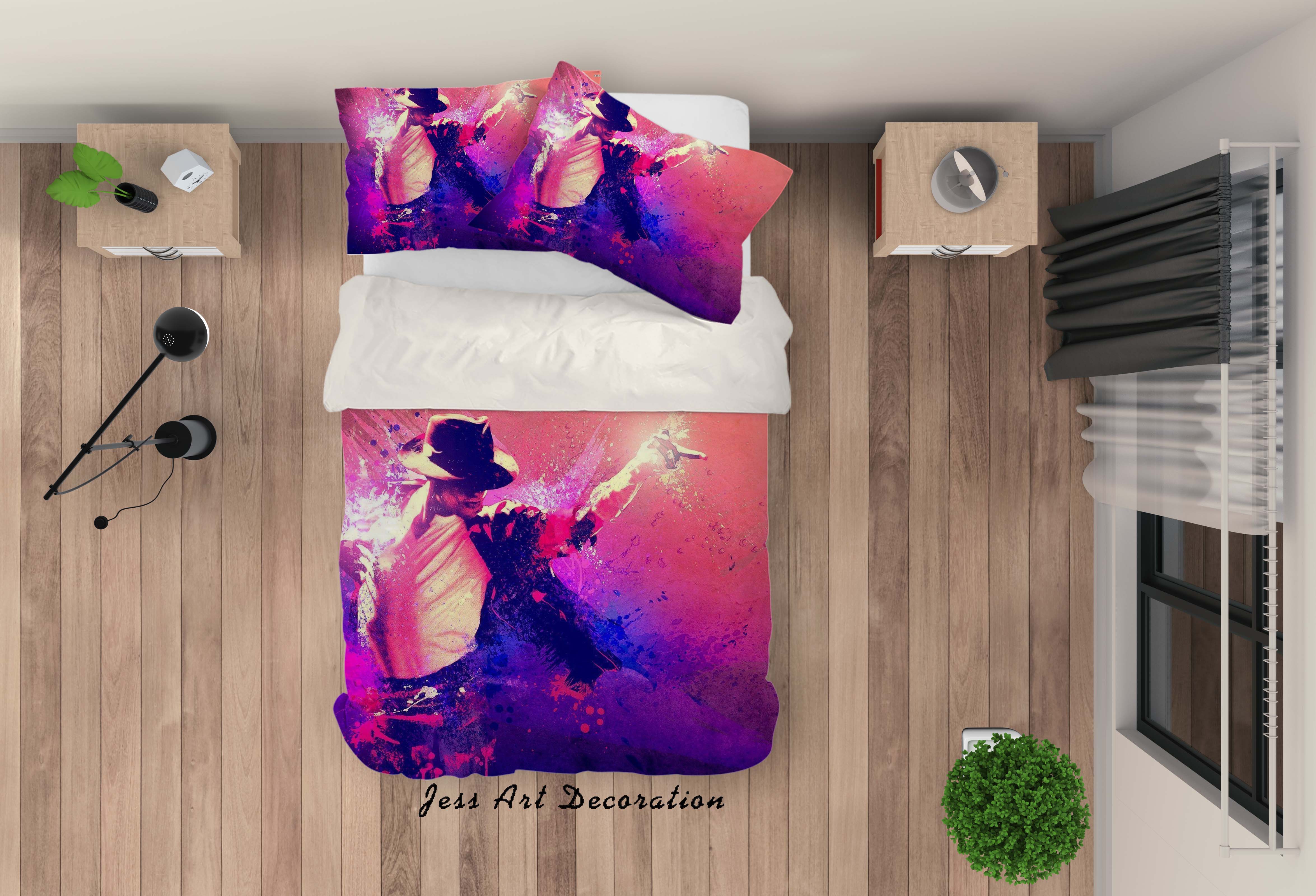 3D Rock Michael Jackson Quilt Cover Set Bedding Set Pillowcases 95