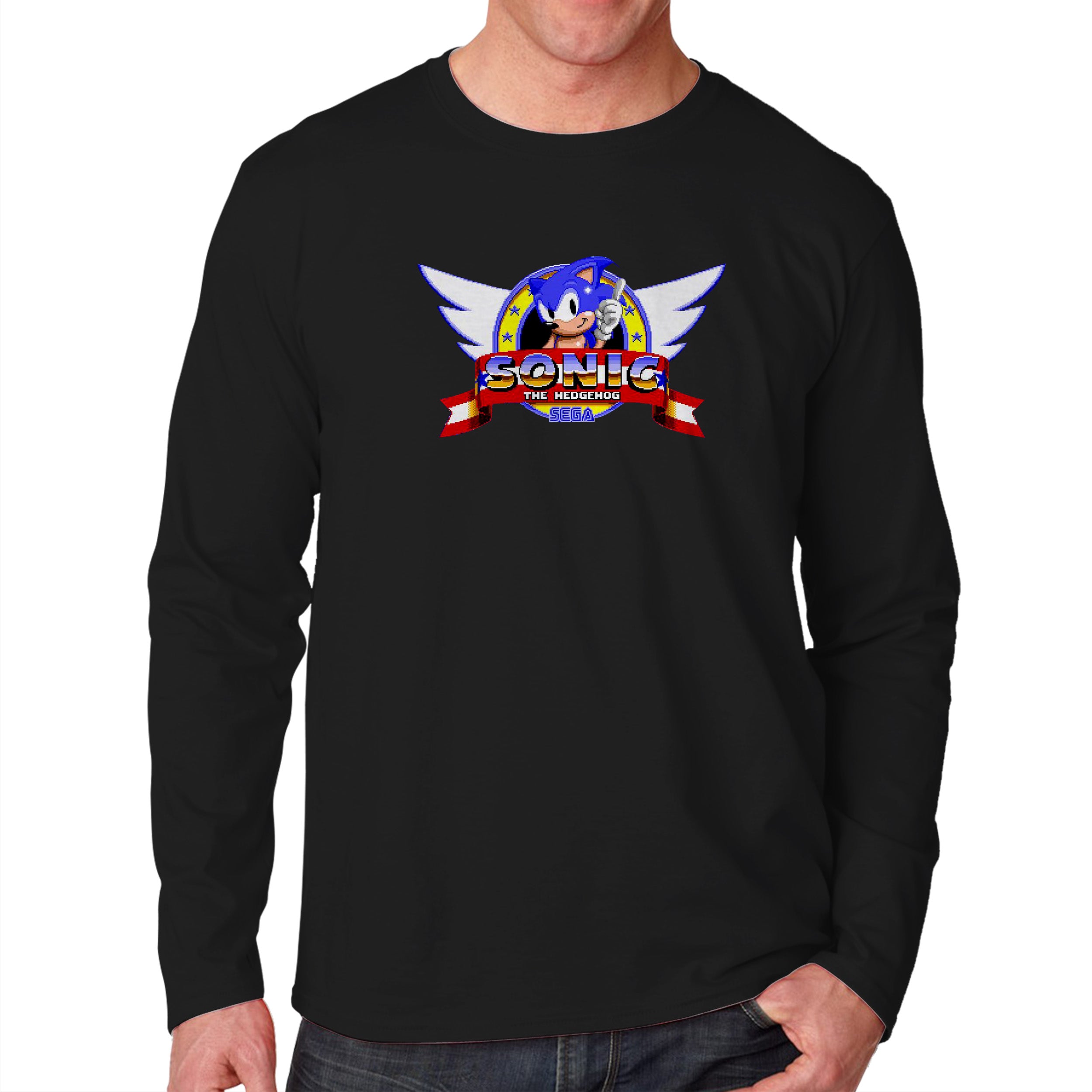 Sonic The Hedgehog Sega Unisex Long Sleeve T-Shirt Tee