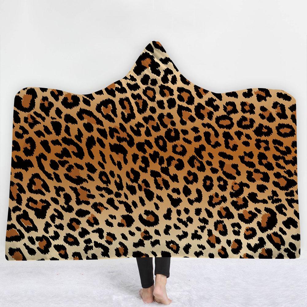 Animal Hooded Blankets – Animal Tiger Series Pattern Icon Fleece Hooded Blanket