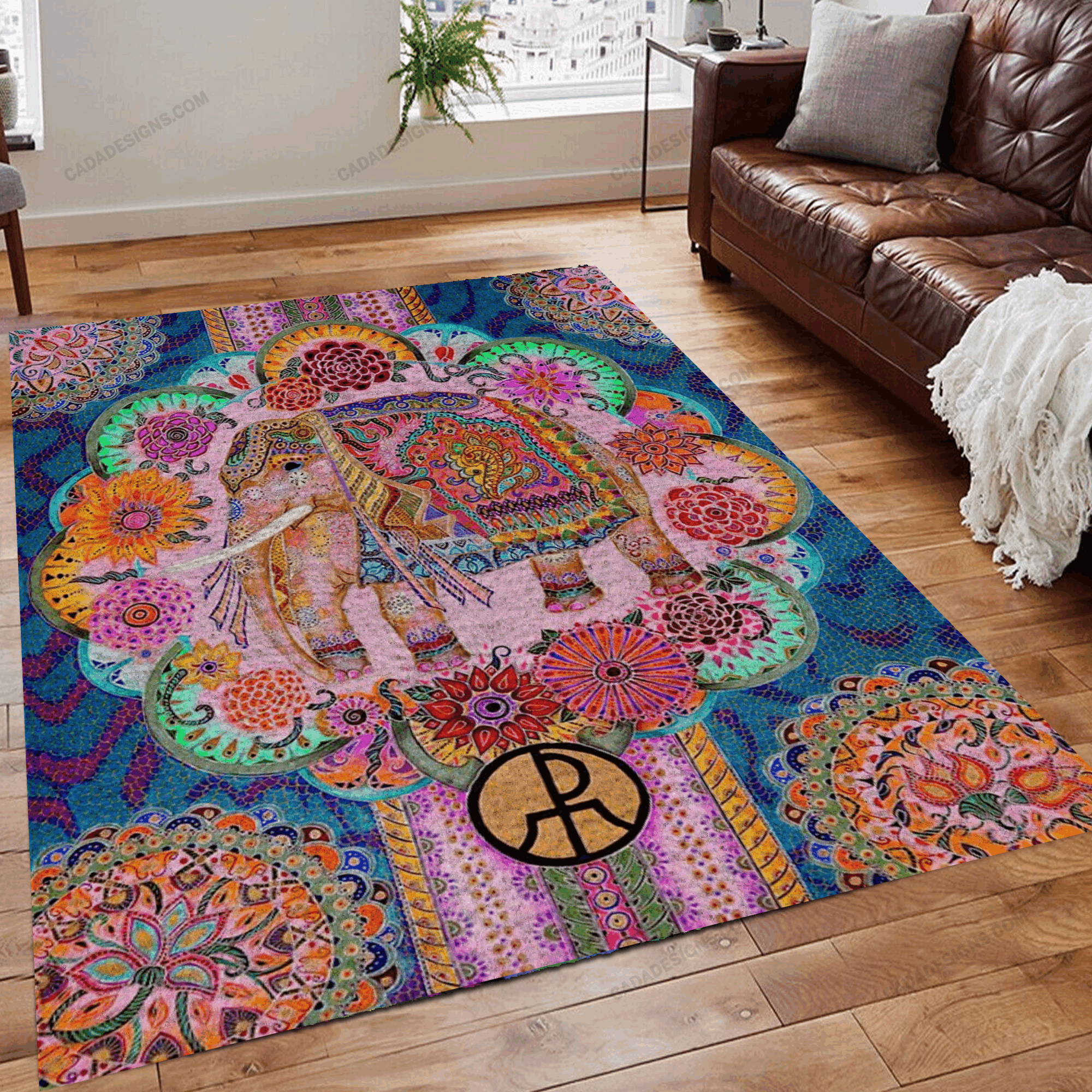 Meditation Elephant Art Rug