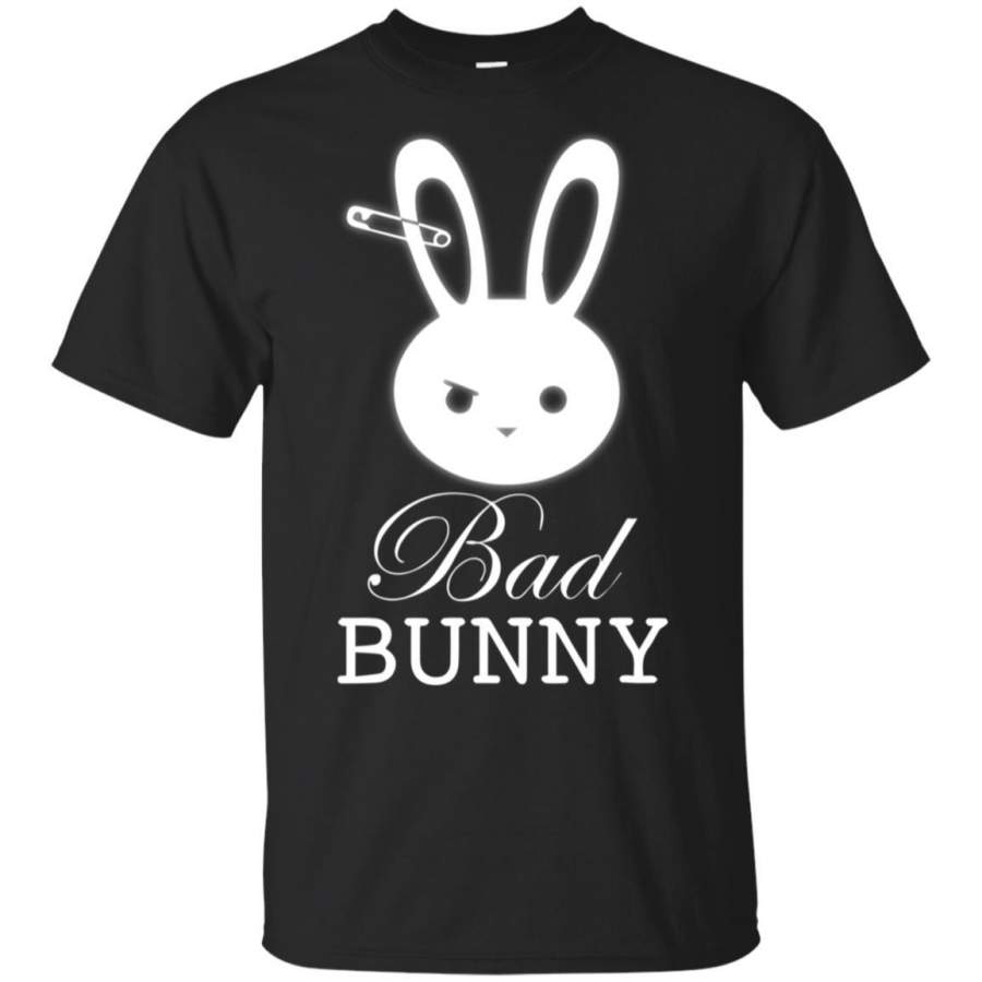 Safety Pin On Light Bunny Ear Vintage Retro Shirt Bad Bunny