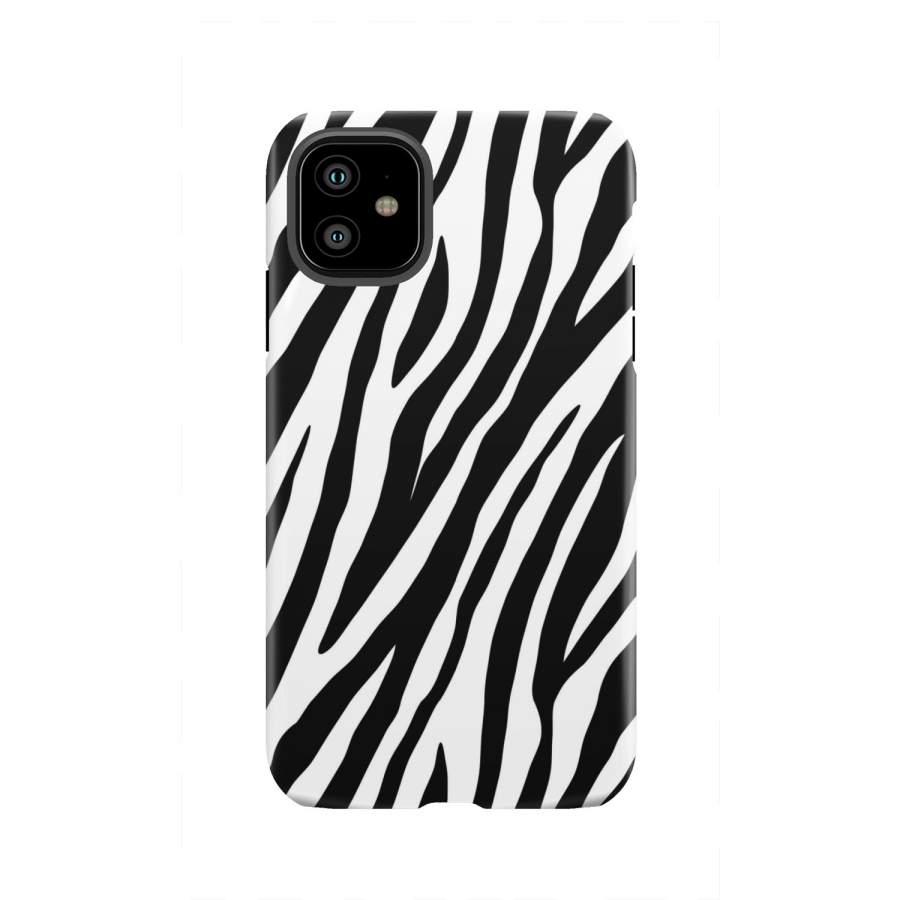 Black White Zebra Pattern Print Tough Phone Case