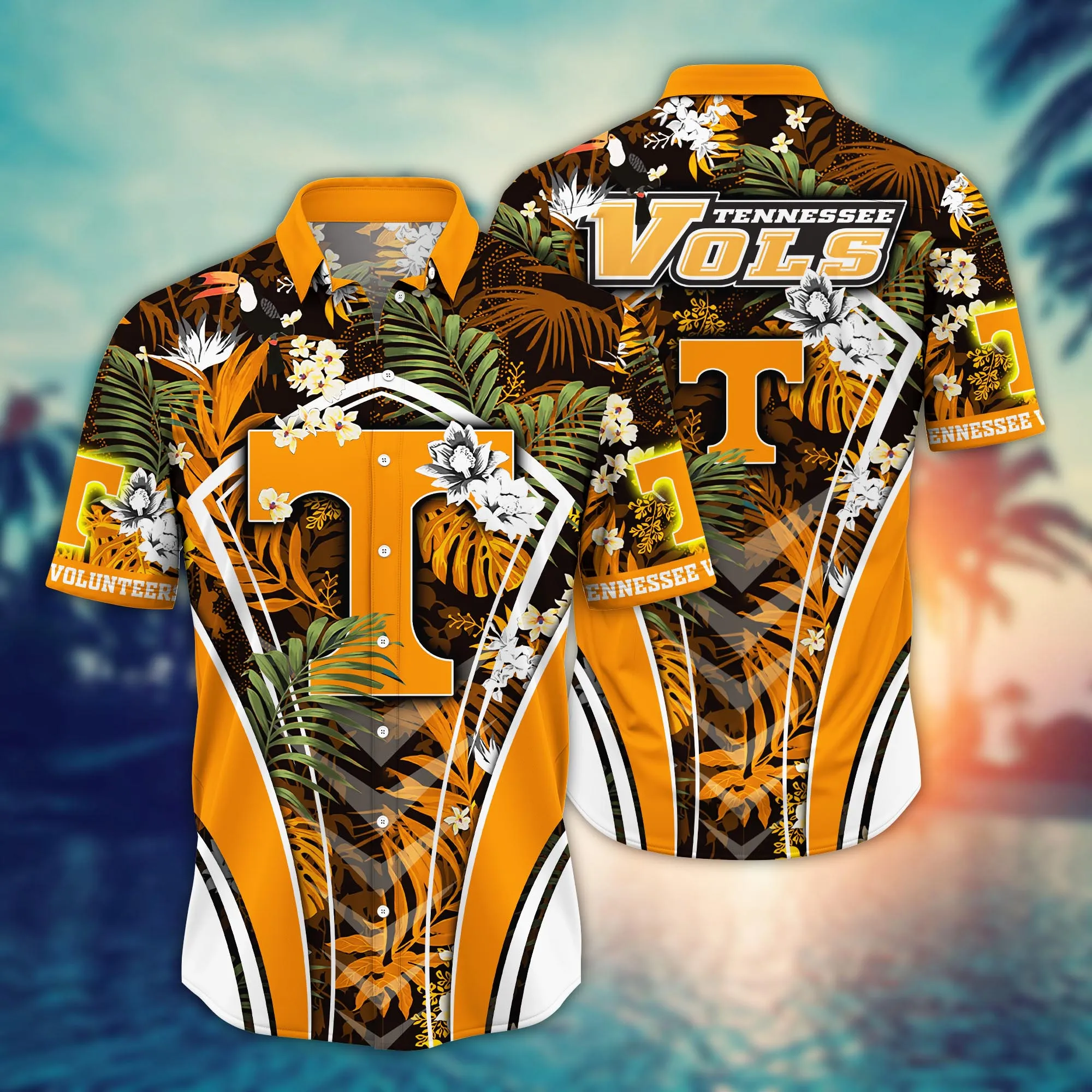 Tennessee Volunteers NCAA Hawaiian Shirt Hot Sands Aloha Shirt