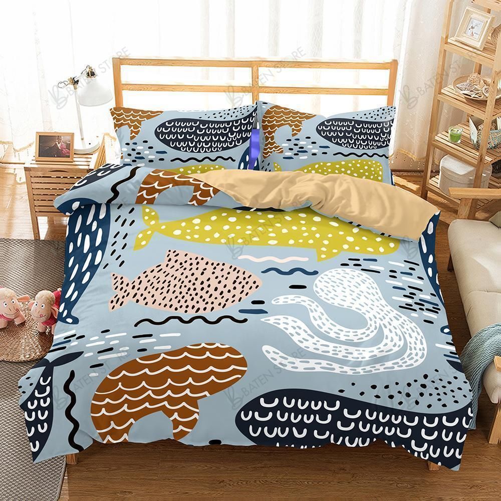 3D Animal Whale Printed Bedding Set Bedroom